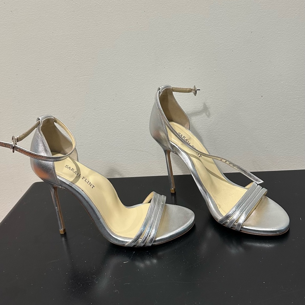 Sarah Flint Silver High Heel Sandals